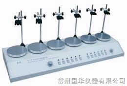 常州國華HJ-6A多頭磁力加熱攪拌器 數顯控溫 6頭